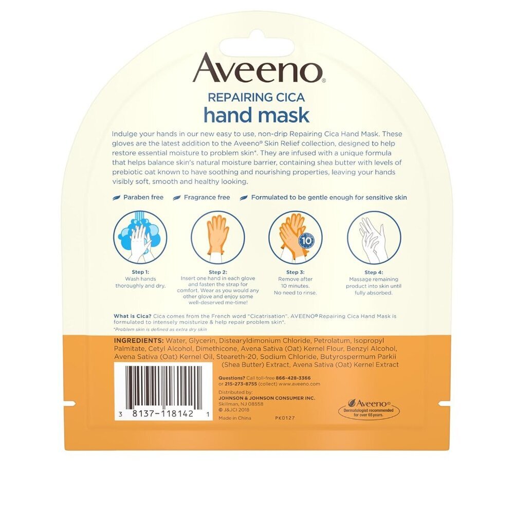Skin Relief Repairing Hand Mask, Moisturizing Gloves with Prebiotic Oat & Shea B - Picture 8 of 9